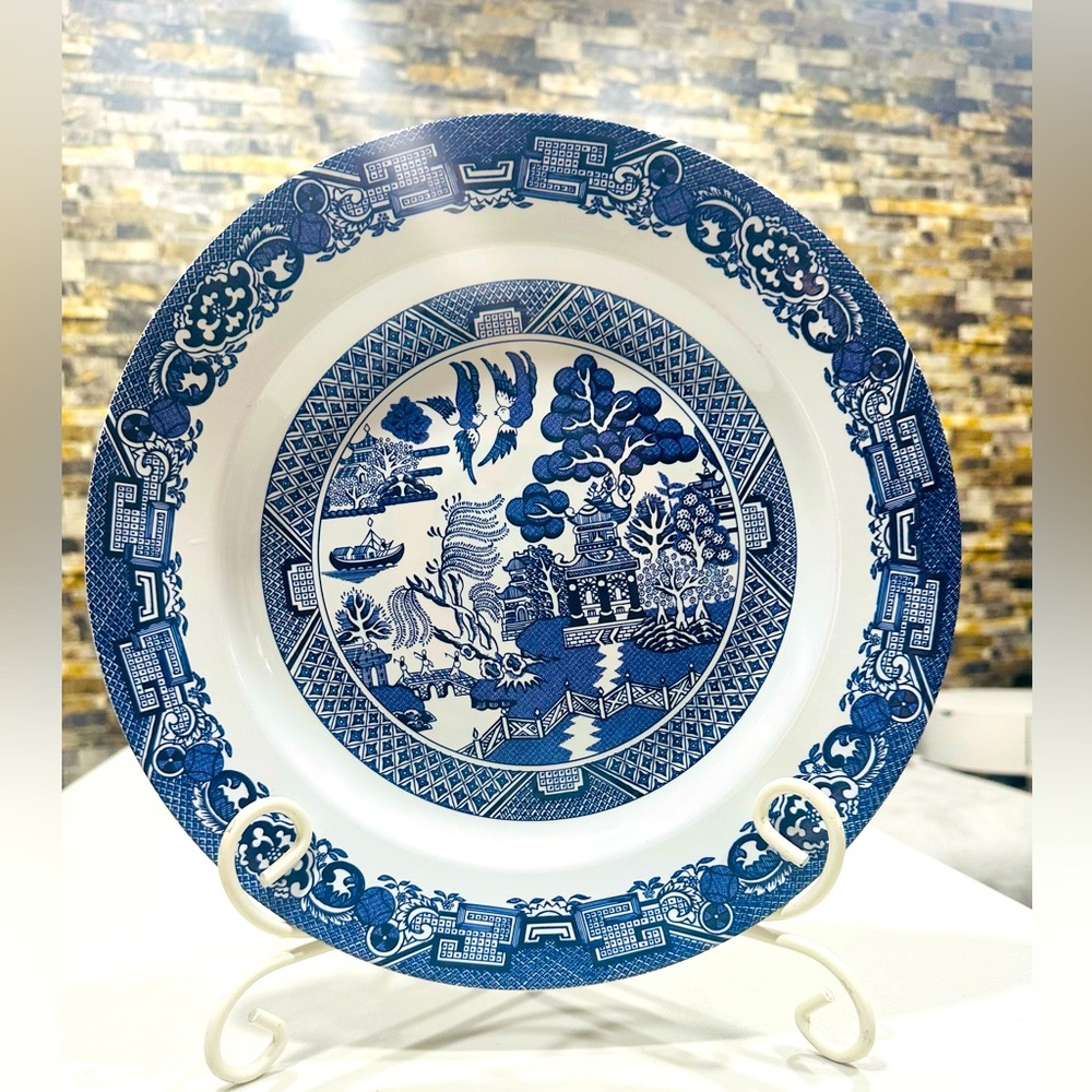 💙Royal Cuthbertson China BLUE WILLOW 12" Chop Plate Round Serving Platter